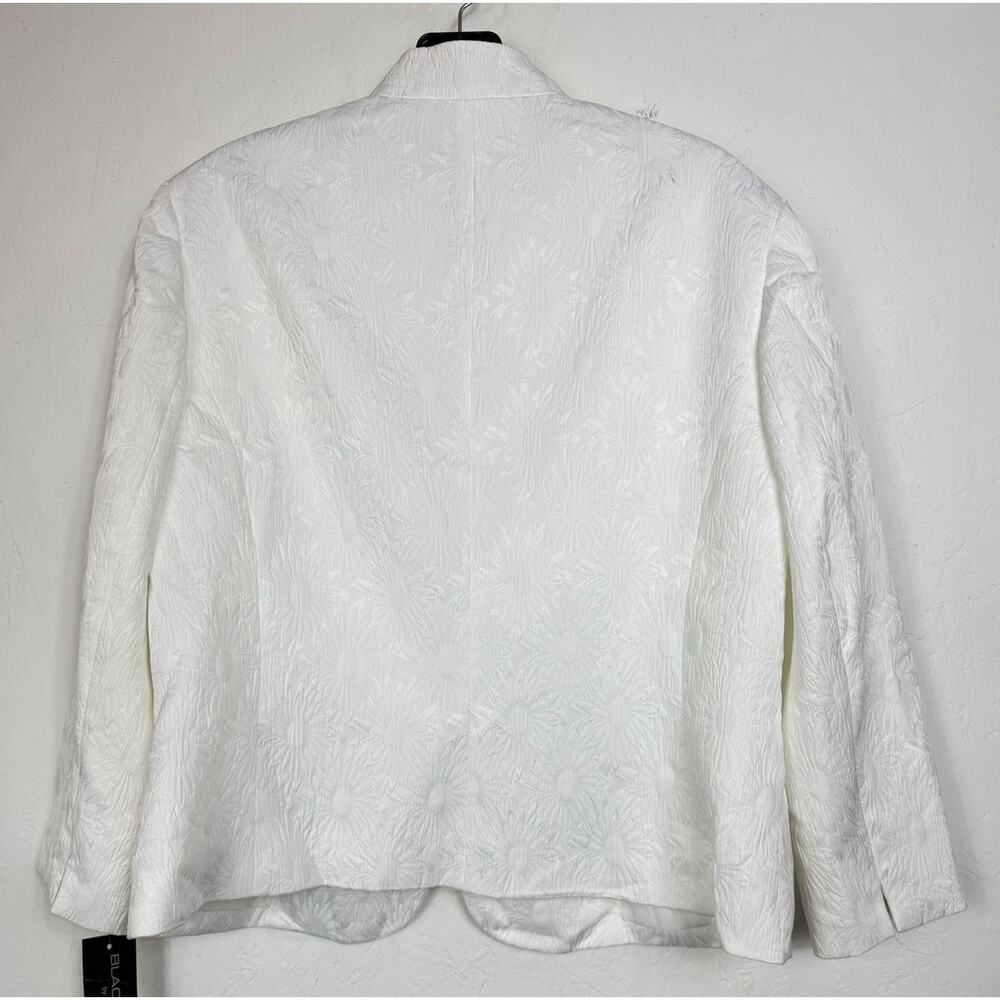 Black Label by Evan Picone White Long Sleeve Dress Jacket Women's 14 - Picture 2 of 4